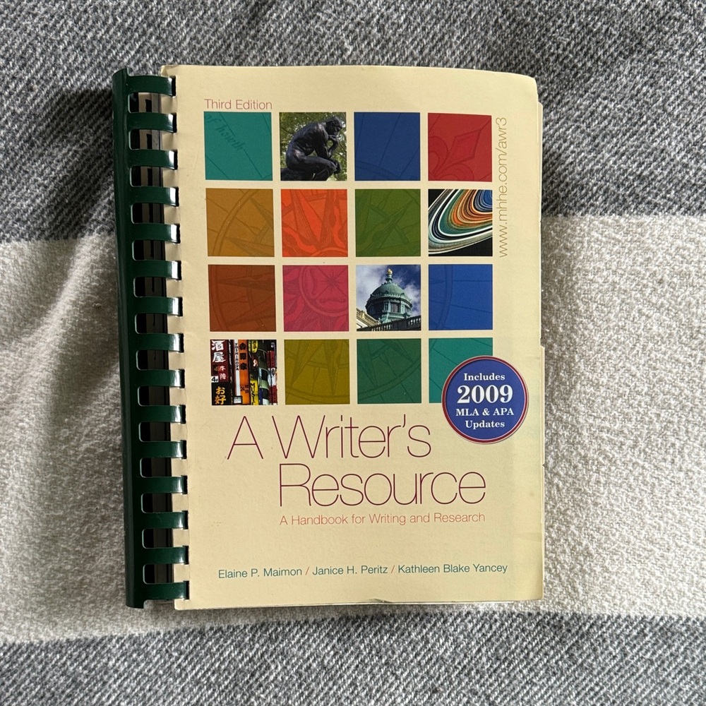 A Writer's Resource Handbook - Cream Cover